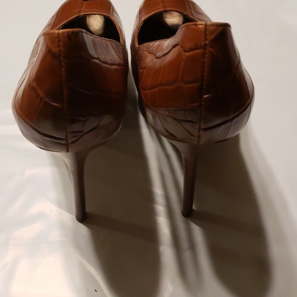 NWOB Sam Edleman  Brown Croc Print Stiletto SZ 9 - Picture 7 of 8